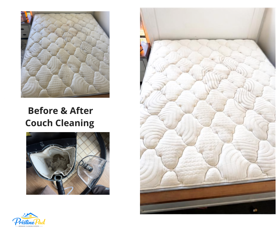 Before After Pristine Pad Mattress Cleaning (4) Before and after mattress cleaning by Pristine Pad, professional mattress, upholstery and rug cleaning services in Brisbane